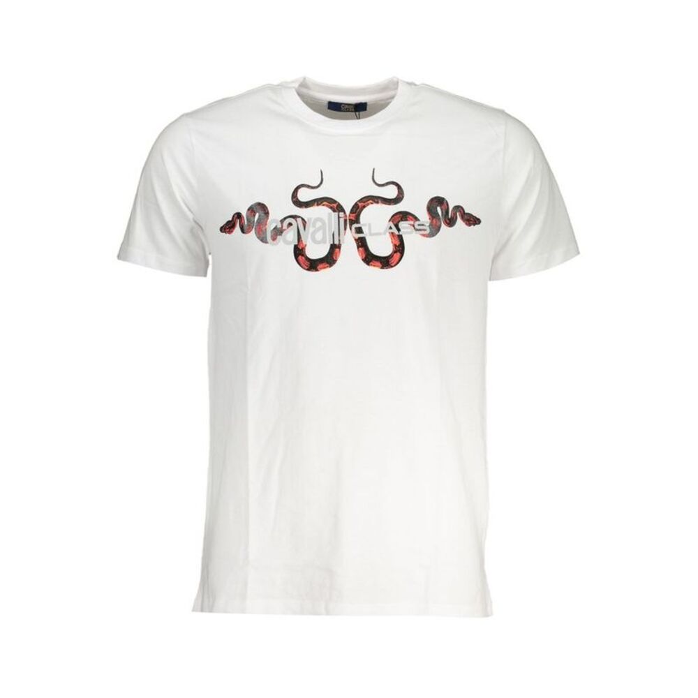 Cavalli Class White Cotton Men Men's T-Shirt